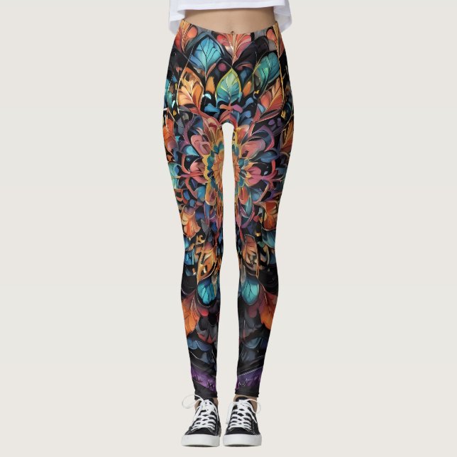 Bohemian Paisley no 3 Leggings (Front)