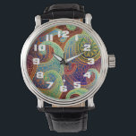 Bohemian Paisley Timeless Pattern Watch<br><div class="desc">A lovely paisley motif shown here in a harmonious array of rich jewel tones. The paisley design traces its origins back to Persia and the Sassanid Dynasty, a period of time that stretches back to around 221AD. Its distinctive shape, likened variously to a tear drop, a kidney or even that...</div>