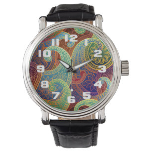 Bohemian Paisley Timeless Pattern Watch
