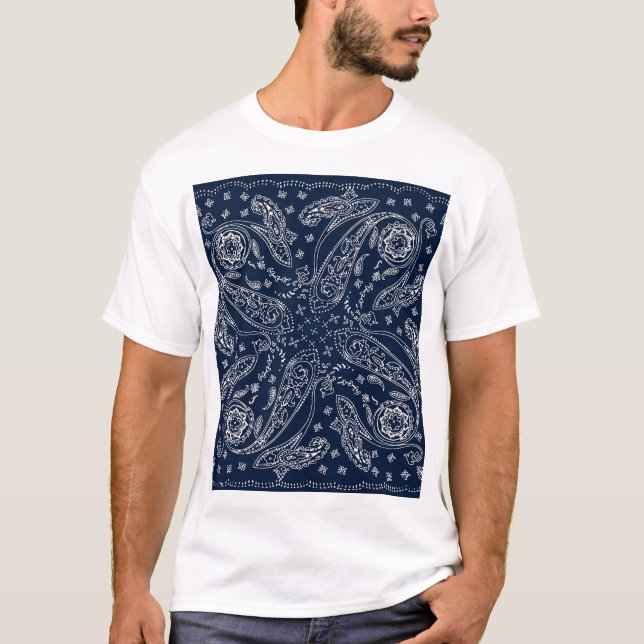 Bohemian Paisley Vintage Print T-Shirt (Front)