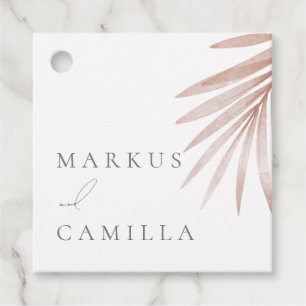 Bohemian Pampas Grass Wedding Favour Tags