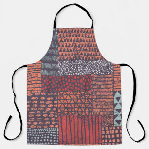 Bohemian patchwork: hand-drawn seamless design. apron