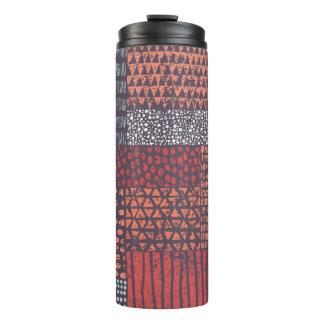 Bohemian patchwork: hand-drawn seamless design. thermal tumbler