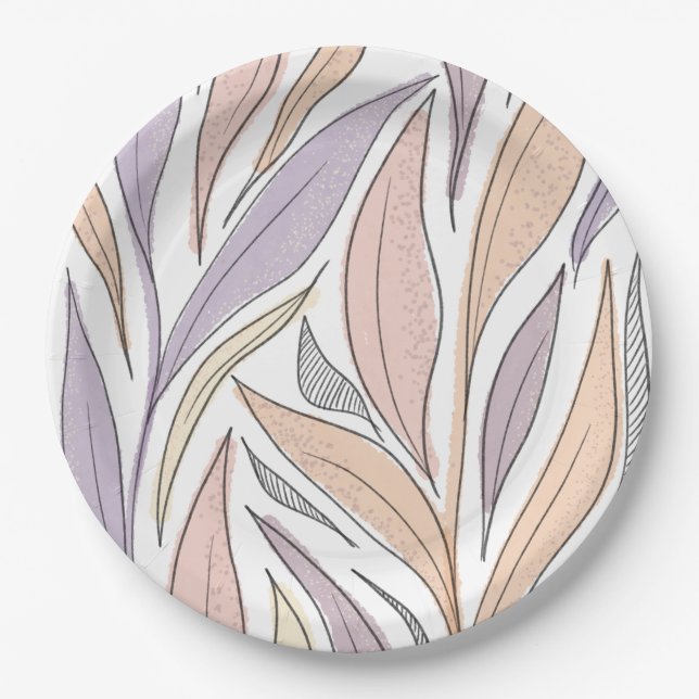 bohemian pattern paper plate (Front)