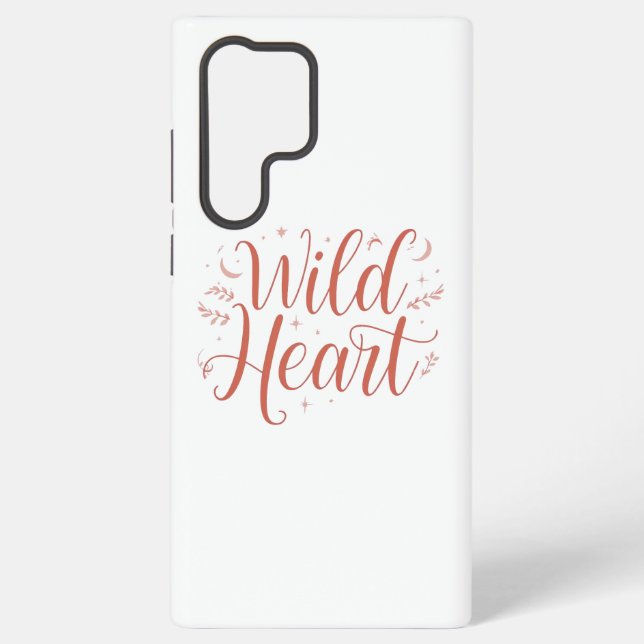 Bohemian Pink Script Typography Samsung Galaxy S22 Ultra Case (Back)