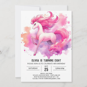 Bohemian Printable Horse Birthday Invitation