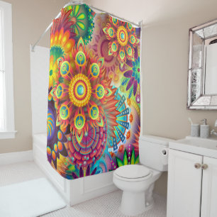 Bohemian Psychedelic Garden Retro Boho Colourful