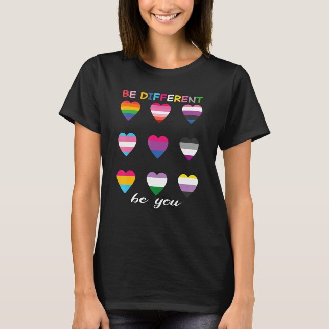 Bohemian Rainbow Be Different Be You Lbgtq Pride G T-Shirt (Front)