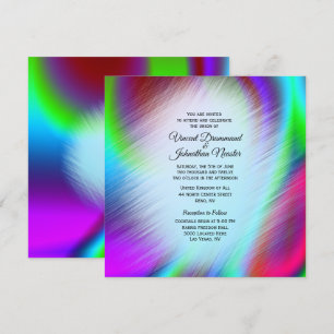 Bohemian Rainbow Design Wedding Invitations