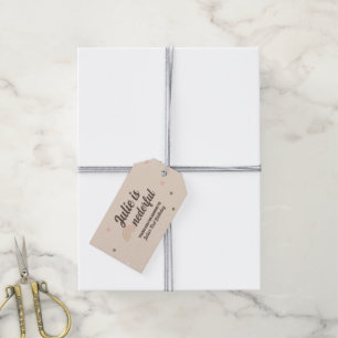 Bohemian Rainbow First Birthday Onederful Dots Gift Tags