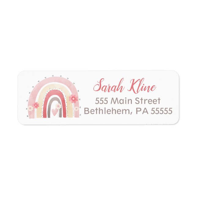 Bohemian Rainbow Return Address labels (Front)