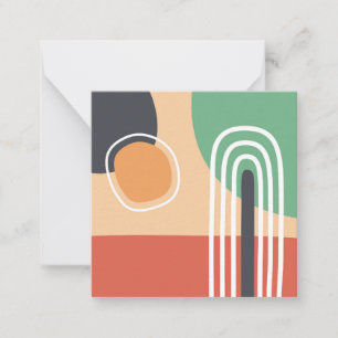 Bohemian retro colors rainbow artwork card