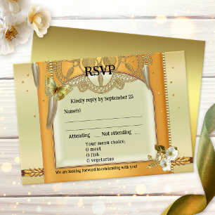 Bohemian Retro Dreamcatcher Wedding RSVP Card