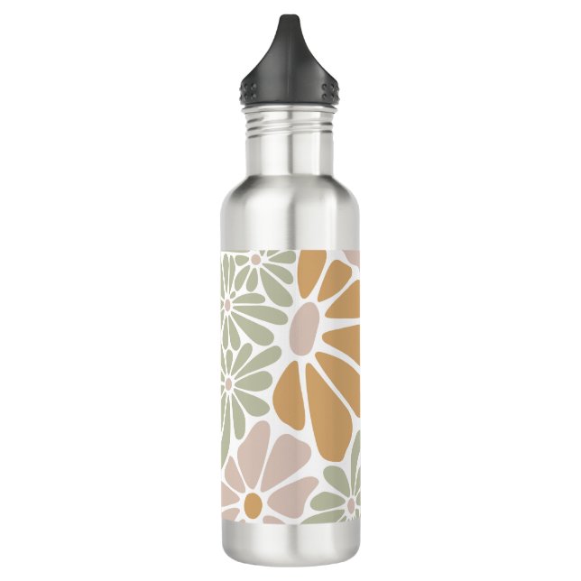 Bohemian Retro Groovy Flowers 710 Ml Water Bottle (Left)