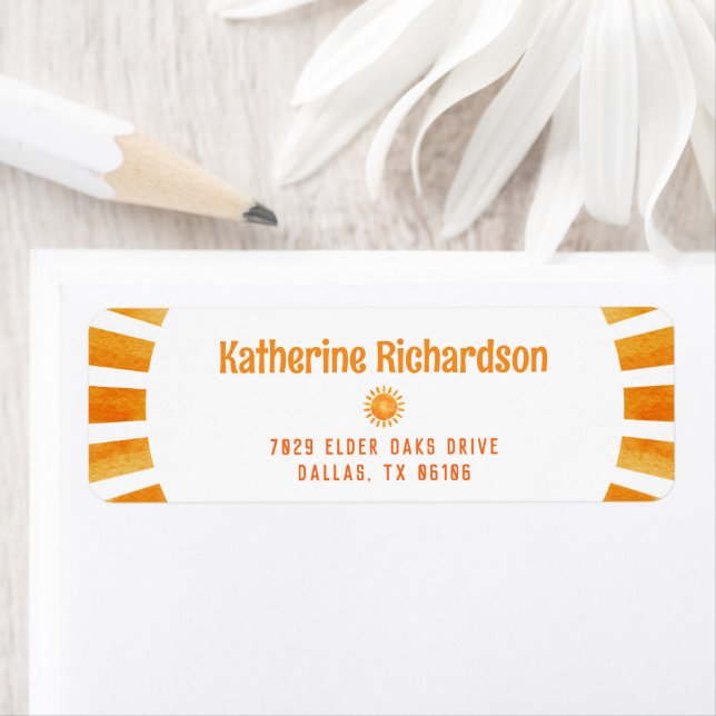 Bohemian Retro Sunshine Personnaliser Adresse de r (En situation)