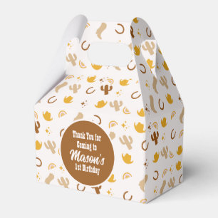 Bohemian Rodeo Birthday Cowgirl Rainbow Party Favor Box