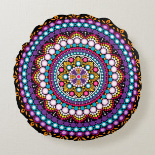 Bohemian Round Throw Pillow