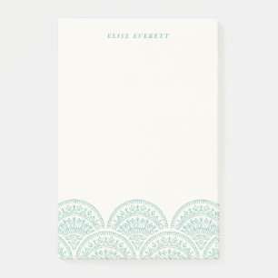 Bohemian Scallops Custom Post-It - Jade Notes