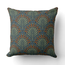 Bohemian Scallops Fan, Olive, Rust, Navy Blue
