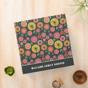 Bohemian Scandi-Folk Floral Binder