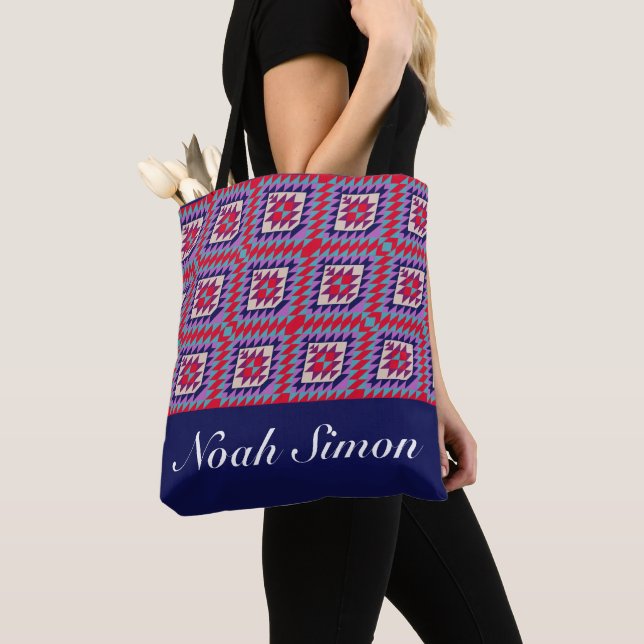 Bohemian seamless mosaic Colourful pattern Tote Bag (Close Up)