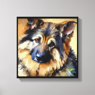 Bohemian Shepherd Dog Portrait Canvas Print