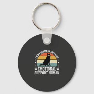 Bohemian Shepherd Emotional Support Human Dog Keychain