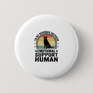 Bohemian Shepherd Emotional Support Human Vintage  2 Inch Round Button