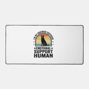 Bohemian Shepherd Emotional Support Human Vintage  Desk Mat
