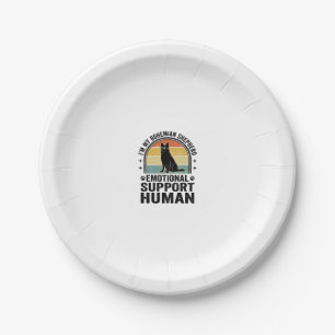 Bohemian Shepherd Emotional Support Human Vintage Paper Plate