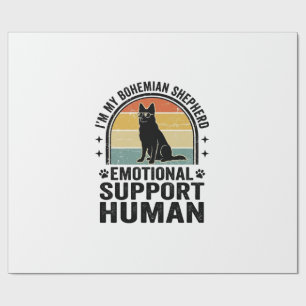 Bohemian Shepherd Emotional Support Human Vintage  Wrapping Paper