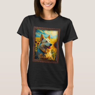 Bohemian Shepherd Painting Sunflower Flower Mom Wo T-Shirt