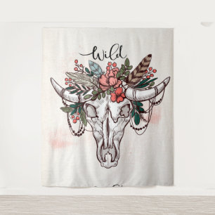 Bohemian Skull Tapestry