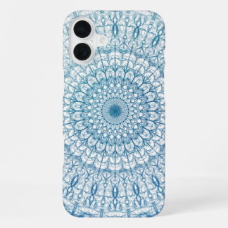 Bohemian Sky and Turquoise Blue Fractal Design iPhone 16 Plus Case