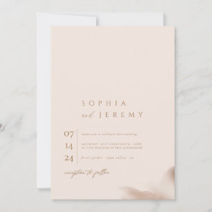 Bohemian Soft Natural Pastel Photo Arch Wedding Invitation