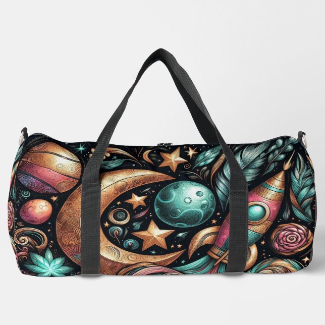 Bohemian Space Duffle Bag (Front)