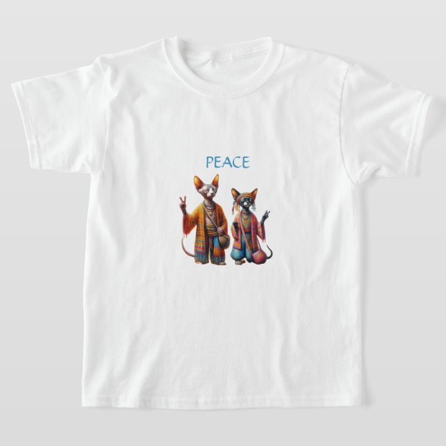 Bohemian Sphynx Cats  T-Shirt (Laydown)