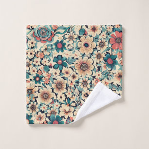 Bohemian Spring Flower  Wash Cloth