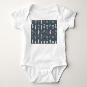 Bohemian Style Boho: Ethnic Seamless Pattern Baby Bodysuit