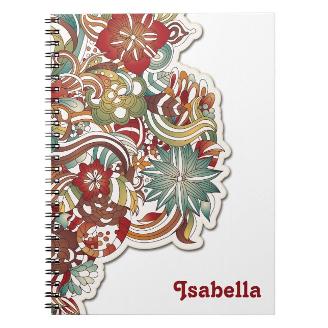 Bohemian Style Floral Notebook (Front)