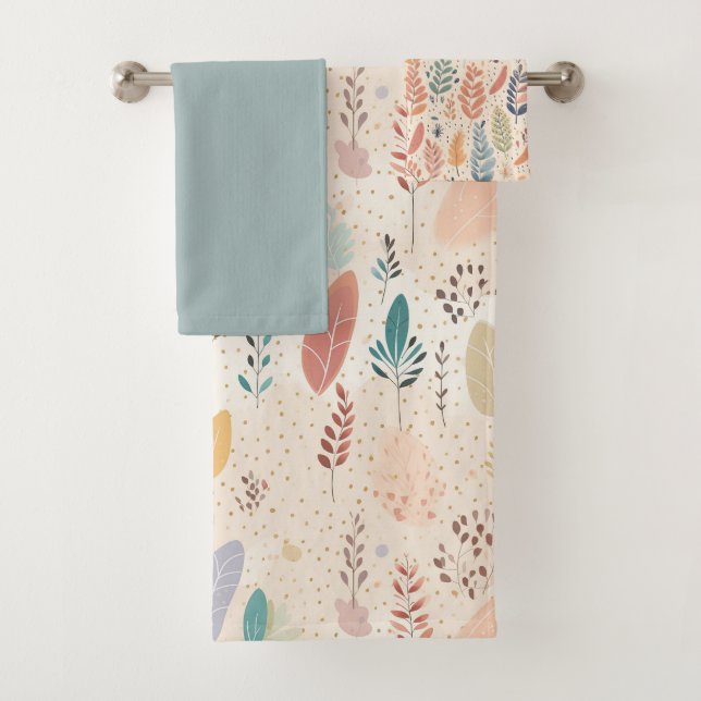 Bohemian Style Pastel  Bath Towel Set (Insitu)