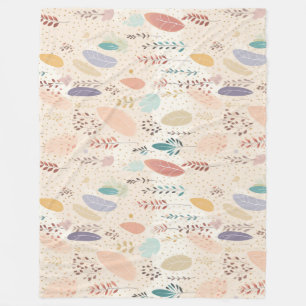 Bohemian Style Pastel  Fleece Blanket