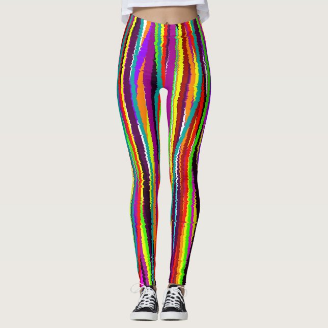 Bohemian Style Striped Leggings (Front)