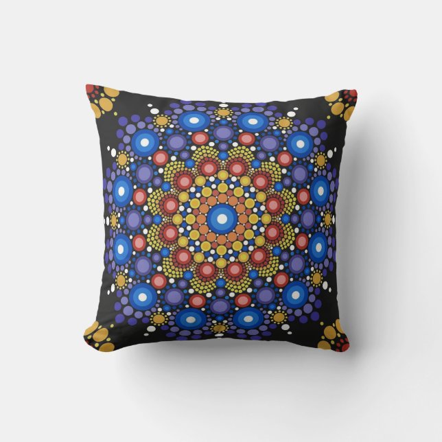 Bohemian Style Throw Pillow (Front)