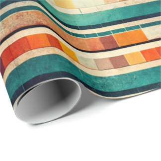 Bohemian subway tile wrapping paper