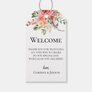 Bohemian Summer Floral Wedding Welcome Bag Gift Tags