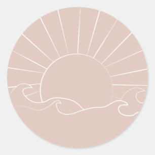 Bohemian Sun and Waves Sticker