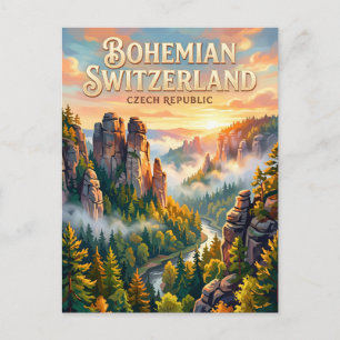 Bohemian Switzerland National Park Czech Republic Postcard