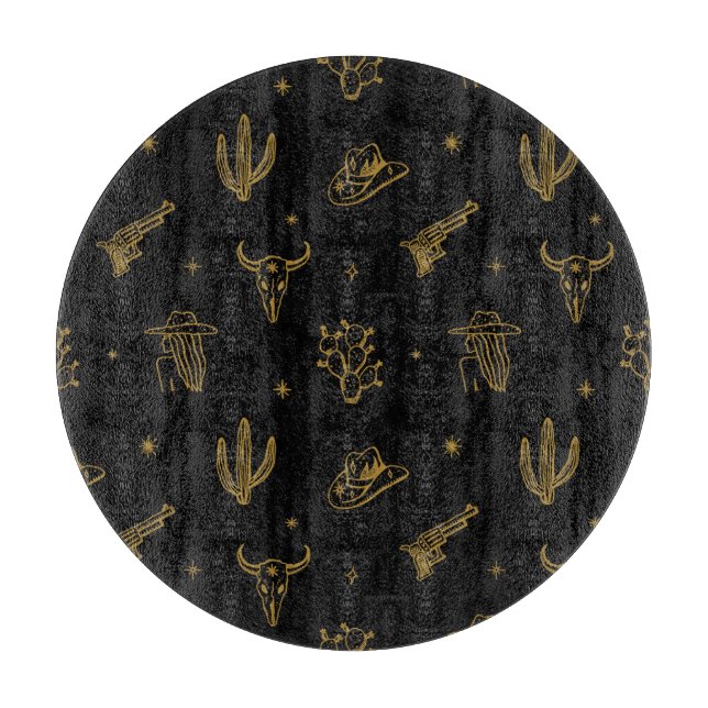 Bohemian Symbols: Western Vintage Magic Cutting Board (Front)