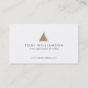 Bohemian TeePee Triangle Arts and Crafts Business Card